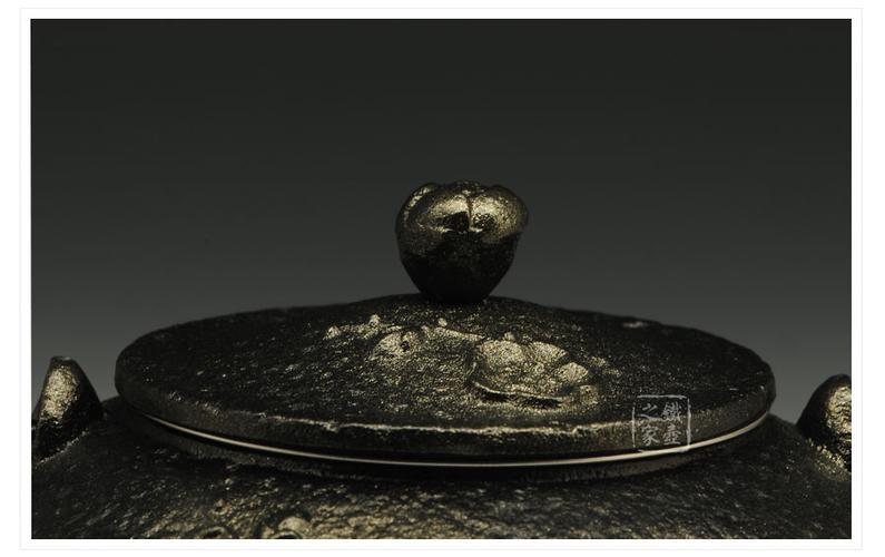 南部鐵器梅花急須鐵茶壺藍